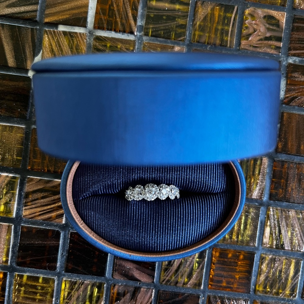 The Leo Diamond Anniversary Ring 3/4 carat total weight Round-cut 14k white gold